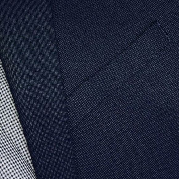 Host pick Extra Slim Navy Cotton Blend Stretch Suit Jacket 42 short blazer - Picture 3 of 4